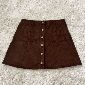 Suede Mini Skirt